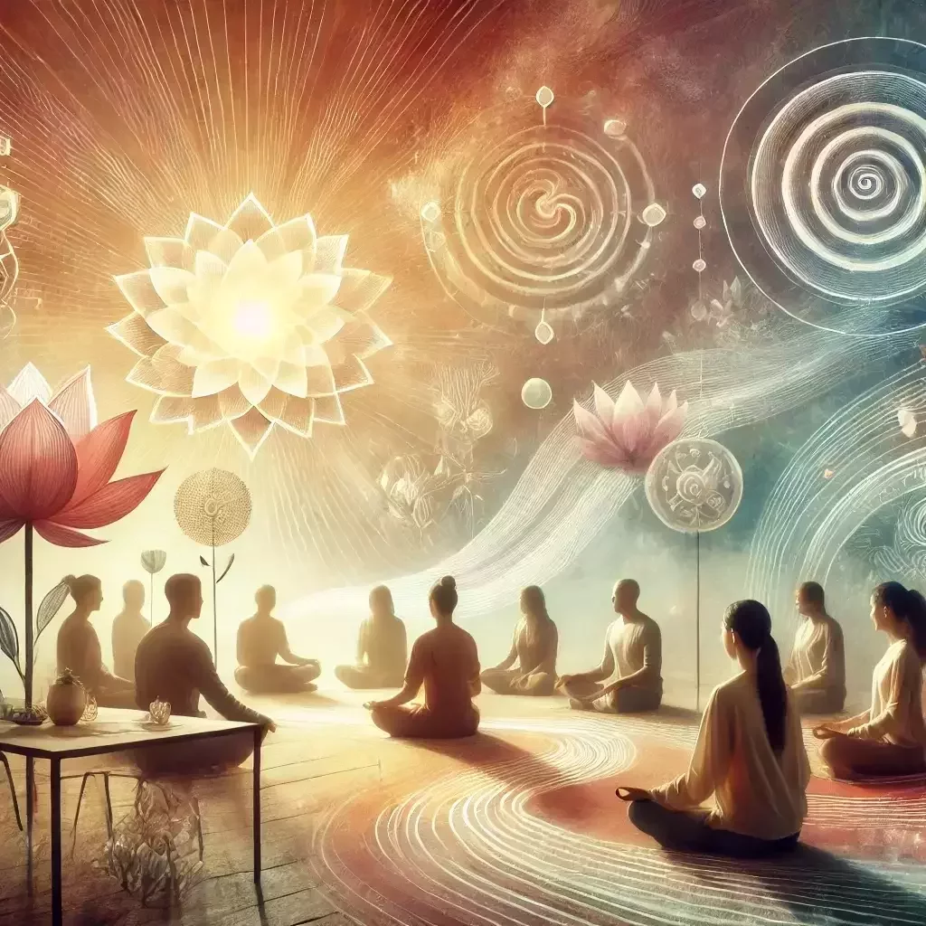 Workshops zu Reinkarnation und persönlicher Entwicklung – ruhiger Raum für Übungen und Austausch